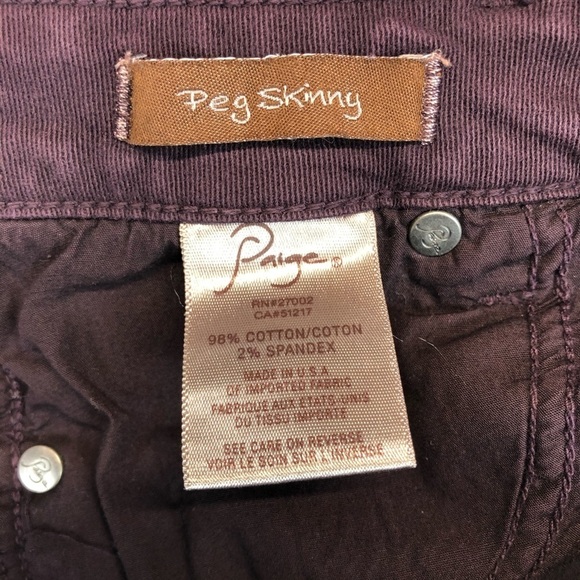 Paige‎ Purple Peg Skinny Distressed Jean - Picture 5 of 5